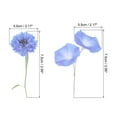 thumbnail image 2 of Calcomanías de flores de vinilo transparentes, calcomanías de flores claras de PET para álbumes de recortes, 80 hojas en azul y rosa, 2 of 6