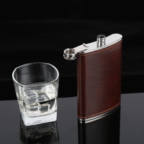 NEW 5-10 OZ Stainless Steel Pocket Hip Flask Alcohol Whiskey Liquor Screw Cap 