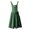 green, variant on Women Girls Vintage Cute Apron Gardening Works Cross Back Cotton Aprons Pinafore Dress with Two Pockets - green