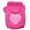 Bright Pink, variant on Pet Dog Cat Hoodie Screen Printed, "Chevron Heart"