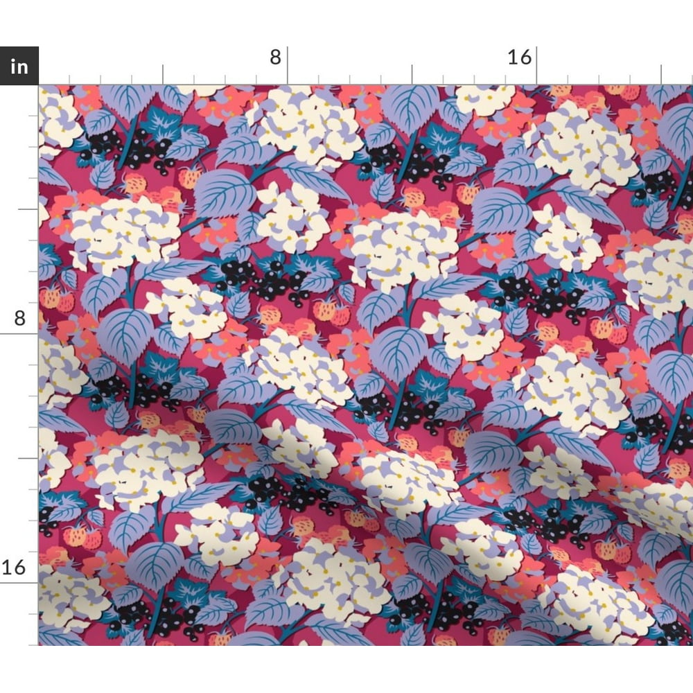 Berry Scale Home Decor Raspberry Spoonflower Fabric by the Yard