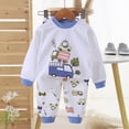 thumbnail image 2 of HCNTES Toddler Baby Boy Soft Loungewear Outfits Set Kids All-Weather Clothes Cute long Sleeve Shirt + Pant Baby Boy Pajamas Sleepwear Set(A01-AG,3-6 Months), 2 of 5