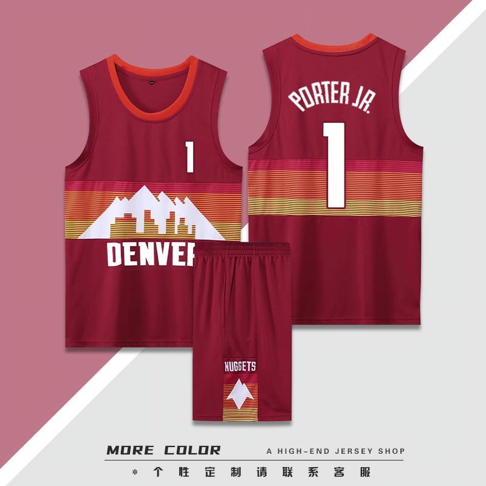 Youth Adult Basketball Uniform Nuggets Jokic Jersey