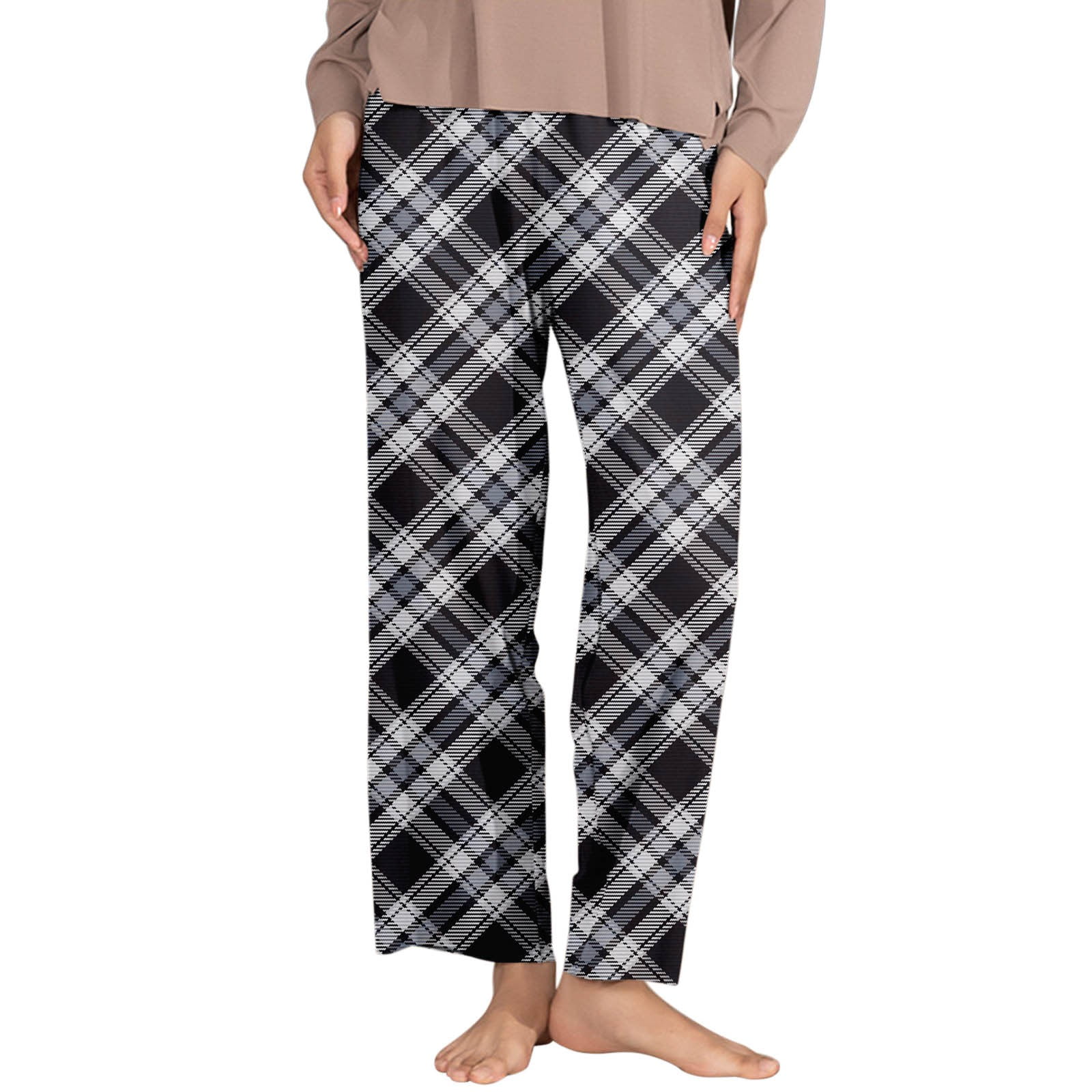 PEASKJP Pants For Women Women's Plus Size Curvy Fit Gabardine Bootcut Dress  Pants Grey - Walmart.com
