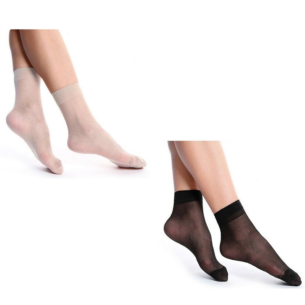 10 Pairs Women Lady Nylon Elastic Short Ankle Sheer Stockings Silk Short Socks