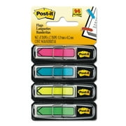 Post-It Arrow Flags, Assorted Bright Colors, .47 in. Wide, 24/Dispenser, 4 Dispensers/Pack