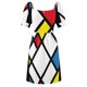 thumbnail image 5 of Mondrian minimalista De Stijl arte moderno diseño abstracto vestido De manga corta vestido De mujer vestidos para mujer 2025 vestidos De verano, 5 of 6