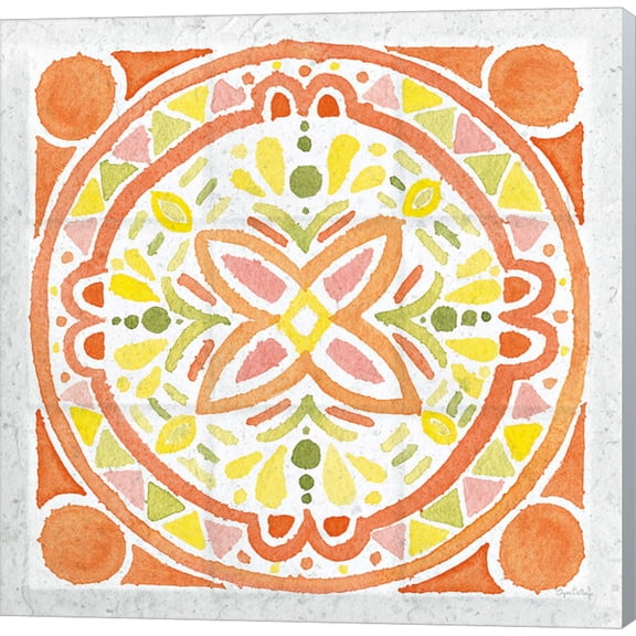 Great Art Now Citrus Tile I v2 by Elyse DeNeige Canvas Wall Art