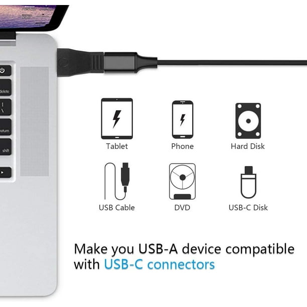 axGear Convertisseur adaptateur USB-C femelle vers USB 3.0 mâle Type C vers  USB 3 F / M 