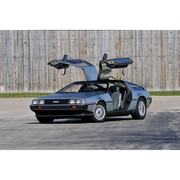 DeLorean DMC 12 1981 Super Race Car Machine Wall Art Home Decor - 12x18 Inch Laminated Poster - Stunning Detail and Bold Colors