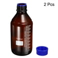 thumbnail image 3 of Unique Bargains 1000mL Amber Reagent Media Graduated Glass Storage Bottle Blue Cap 2 Pack, 3 of 5