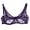 Purple, variant on Women's Sexy Lace Mesh Bra With Exquisite Embroidery - Sheer Balconette See-Through Bralette Unlined Underwire