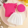 thumbnail image 7 of Gibobby Toddler Kids Baby Girls Summer Sets Cute Printed Short-sleeved T-Shirt and Shorts Loose Comfortable 2 Piece Outfits,18-24 Months,Hot Pink, 7 of 7