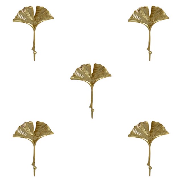 Monstrate Mini colgador de pared para colgar ropa, llave, sombrero, abrigo, colgador de metal, organizador decorativo para el hogar, E, dorado E dorada 5piezas Monstrate CBP154012