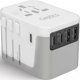 thumbnail image 1 of Adaptador de viaje Ceptics, enchufe universal 6 en 1 con 2 USB-A y 3 USB-C, 1 of 9