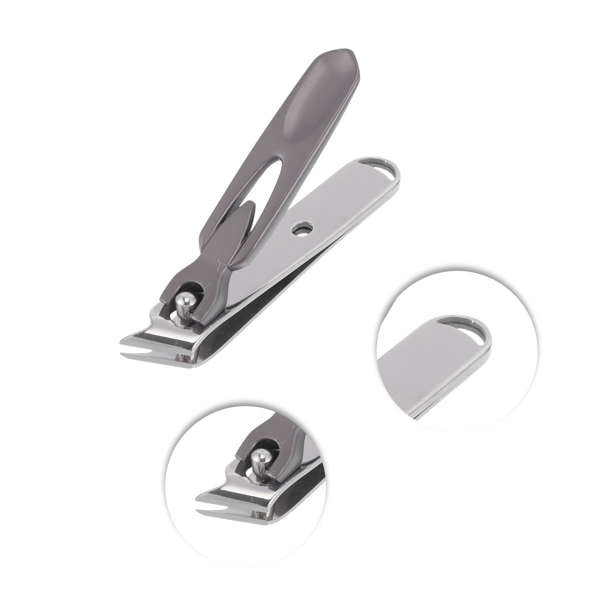 Unique Bargains Hollow Shape Nail Clippers 1 Set Gray