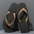 thumbnail image 5 of SBYOJLPB Men's Sandals Casual Indoor and Outdoor Versatile Solid Color Round Toe Open Toe Flat Soft Sole Beach Sandals, 5 of 6