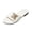 White, variant on Women's Flat Slide Dressy Sandals Slip On Mules Open Toe Summer Shoes Footbed Slippers for Beach Vacation Daily Wear, White, 43