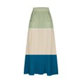 thumbnail image 4 of Maoxin Skirts for Women Women's Printed Elastic Waistband Pleated Pocket Skirt With Mid Calf Skirt ,Blue,L, 4 of 5
