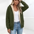 thumbnail image 6 of Lutiedan Womens Sherpa Fleece Jacket Zip up Thick Warm Hooded Jacket Long Sleeve Casual Fall Winter Coat with Pockets S-3XL, 6 of 6