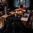 thumbnail image 5 of Cififendec Halloween Boho Tulle Table Runner, 118.11"×35.43", Flowy Sheer Gauze Decorative Table Runner for Spooky Dining Table Halloween Dinner Party, 5 of 6