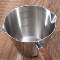 thumbnail image 4 of Espresso Measuring Cup, Stainless Steel Espresso Shot Cups with Wooden Handle and Double Spouts, 120ML, 4 of 5