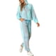 thumbnail image 4 of INSPIRAR CHIC Conjuntos de Sudadera Tie Dye para Mujeres, Sudadera con Capucha, Jogging de 2 Piezas, Conjunto de Ropa, L Azul Claro, 4 of 7