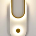 thumbnail image 5 of Claxy White and Gold LED Wall Sconce with Pull Chain Switch, 5 of 8