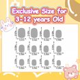 thumbnail image 4 of RAGUPEL 24Pcs Press on Nails for Kids,Pink Flowers Kids Fake Nails,Comfortable to Wear Without Damaging Nails Press on Nails,Style1, 4 of 6