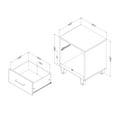 thumbnail image 4 of South Shore Arlen, Farmhouse 1-Drawer Nightstand, White Pine and Black Matte, 4 of 12
