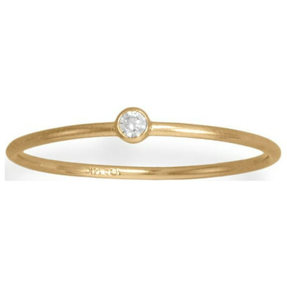 Precious Stars 14/20 Gold Filled Cubic Zirconia Thin Ring