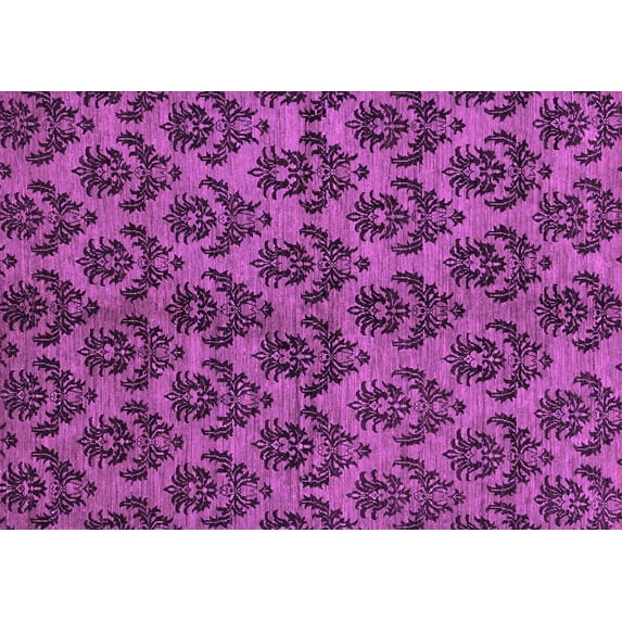 Ahgly Company Indoor Rectangle Abstract Purple Modern Area Rugs, 2' x 4'