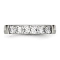 thumbnail image 4 of Chisel Stainless Steel Polished CZ 4mm Band, 4 of 8
