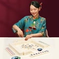 thumbnail image 6 of CYFW 144-Piece Mini Portable Mahjong Set, Travel Size with Dice, 20x14x10mm Tiles for Party & Entertainment, Melamine Material, 6 of 7