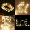 thumbnail image 2 of Guirnalda de luces LED solares de cobre con USB, 2 m, 4 m, 5 m y 10 m, impermeables, para decoración de fiestas en interiores y exteriores, bodas, hogar y jardín. Blanco frío, blanco cálido y, 2 of 8