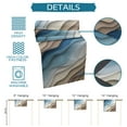 thumbnail image 7 of Table Runner Dresser Scarves 72 Inch Long, Modern Abstract Wave Lines Linen Dining Table Runners Ombre Blue White Brown Color Block Tabletop Scarf for Wedding Holiday Party Kitchen, 7 of 7