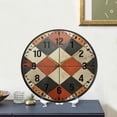 thumbnail image 4 of Yayeee Wall Clock Battery Operated 11.9" Silent Quartz Non-Ticking for Living Room Decor, Checkered Pattern, 4 of 8