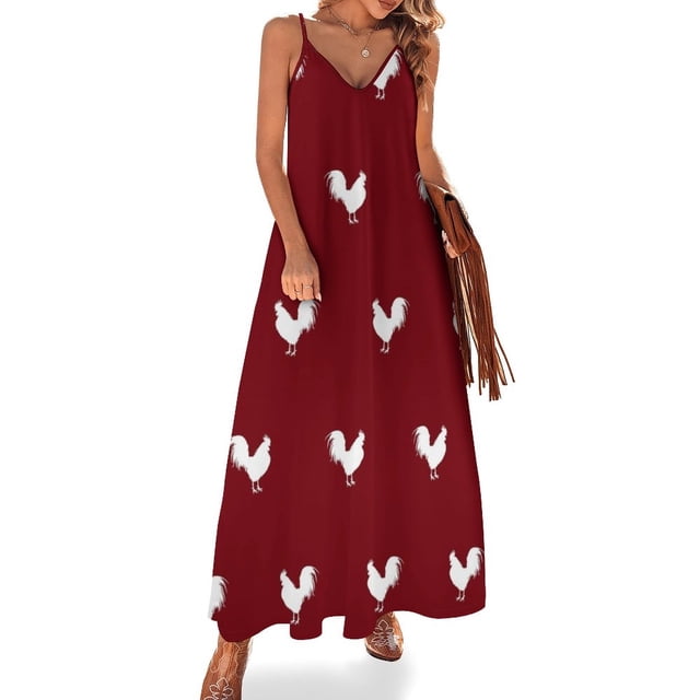 Gallo de Carolina del Sur | Vestido blanco sin mangas para mujer, vestidos formales para ocasiones especiales, vestidos elegantes para mujer en oferta