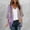 Purple, variant on Women's Floral Print Puff Sleeve Kimono Cardigan Loose Cover Up Casual Blouse Tops Printed Casual Cardigan Yellow XXL(XXL)