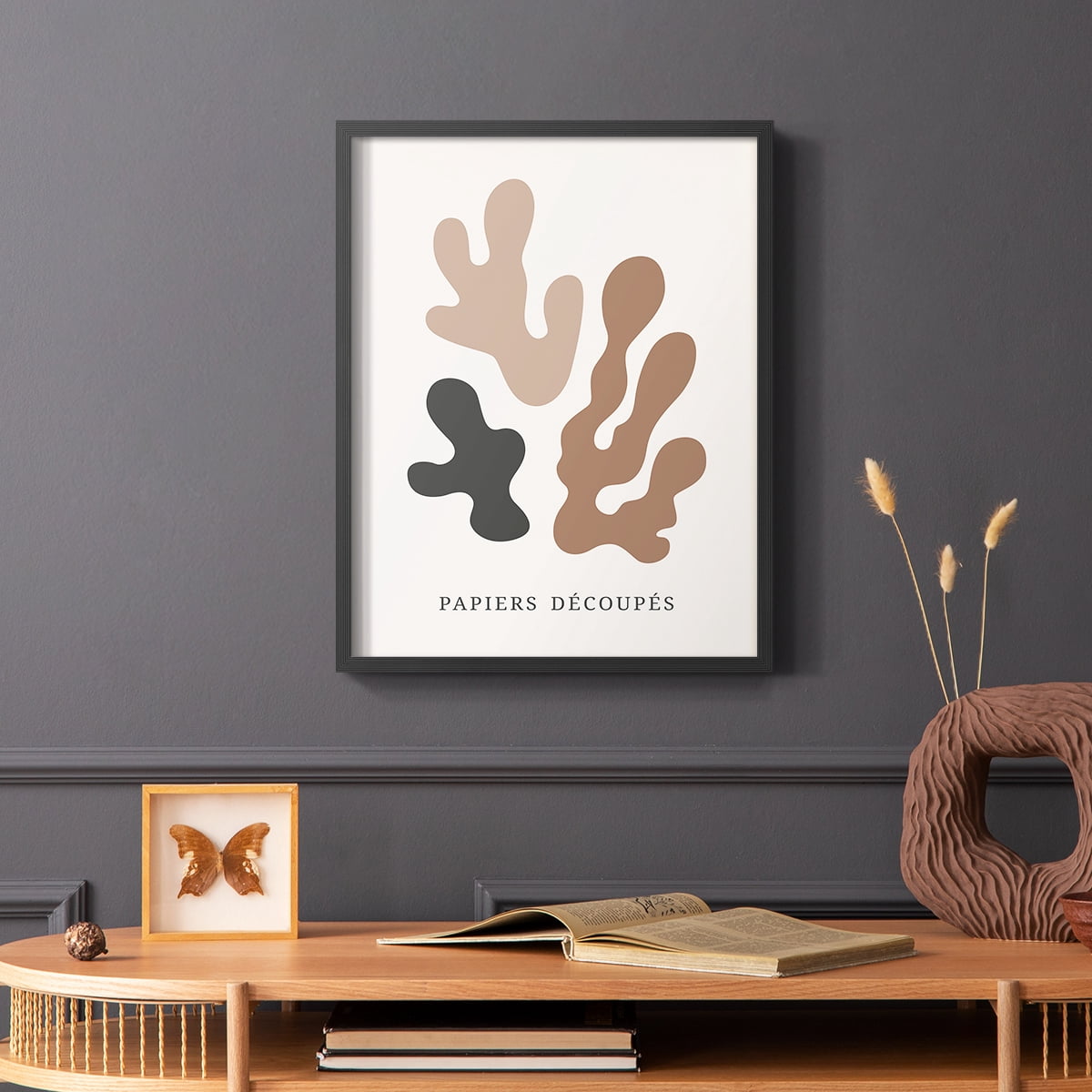 Matisse CDIV in Black Solid Wood Framed Print No Nail Hanging