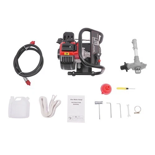2 Stroke Portable Gasoline Water Pump 1.5" Gas-Powered Water Transfer Pump