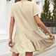 thumbnail image 5 of Falda acampanada de temperamento de vestido informal de manga corta con cuello redondo nuevo de verano para mujer Fridja  bnh208, 5 of 8