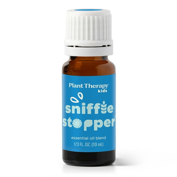 Plant Therapy KidSafe Sniffle Stopper Essential Oil Blend 10 mL (1/3 oz) Respiratory Support Blend 100% Pure, Undiluted, Natural Aromatherapy, Therapeutic Grade