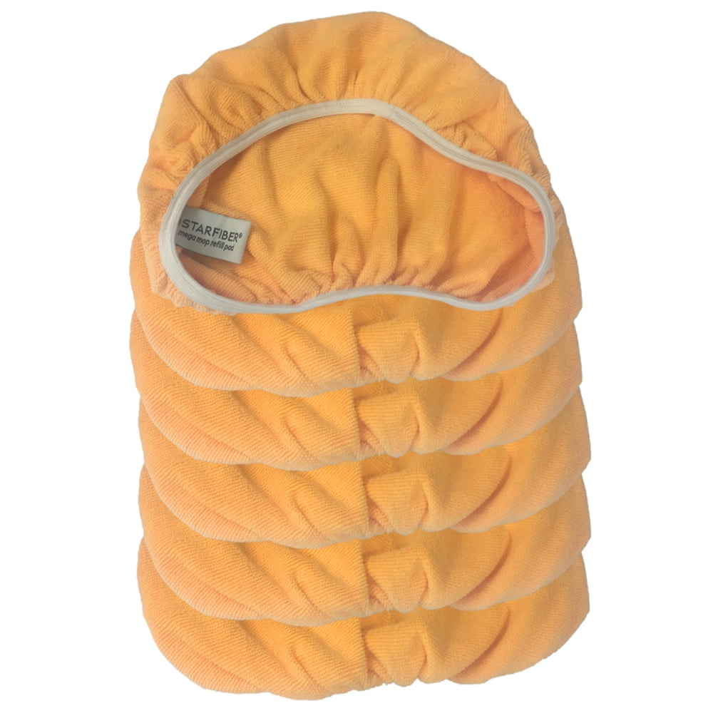 New Starfiber 8x15 inch Orange Mop Cover Replacement . Pack of 6