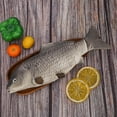 thumbnail image 3 of 13.8 inch Fake Big Carp Decoration Artificial Fish Wall Hanging Lifelike Animal Toy for Home Kitchen Shop Restaurant Christmas Show - Grey, 3 of 3
