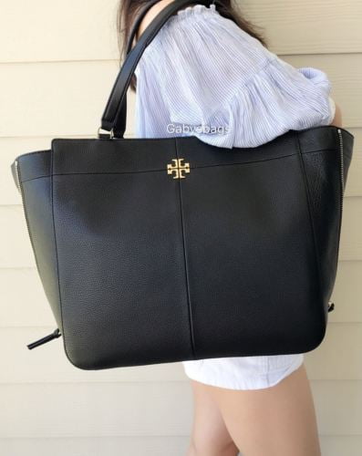 tory burch black side bag