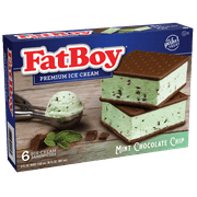 FatBoy Ice Cream Sandwich - Mint Chocolate Chip, 6 ct