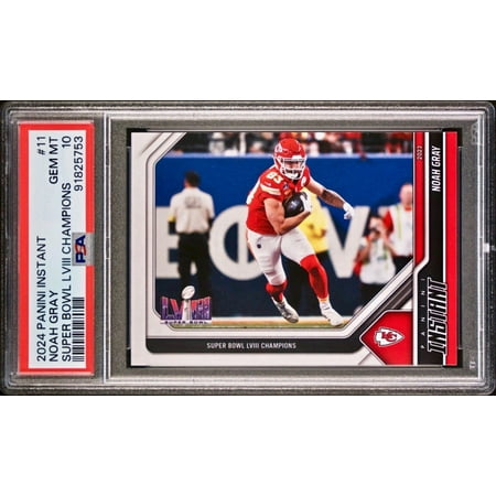 Noah Gray 2023 Panini NFL Superbowl LVIII Champions #11 Card PSA 10 Gem Mint