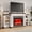 White & Brown, variant on LGHM 80" Electric Fireplace TV Stand with Mantel, Farmhouse Entertainment Center for TVs up to 90" for Living Room, White