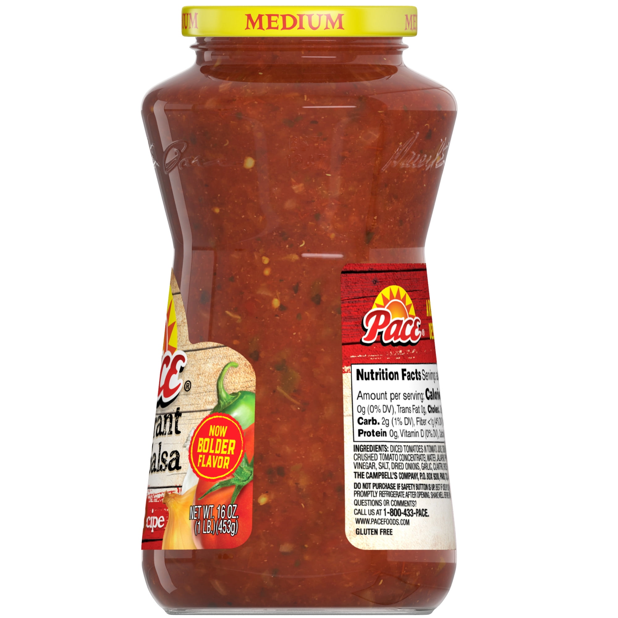 (12 pack) Pace Restaurant Style Medium Salsa, 16 oz Jar